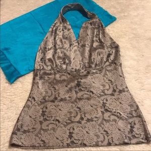 EXPRESS Silk Halter Top Size Small